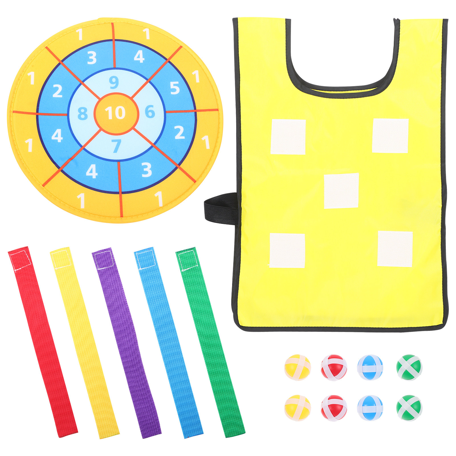 Kids Outdoor Ball - 1Set Sticky Ball Vest Kit Cartoon