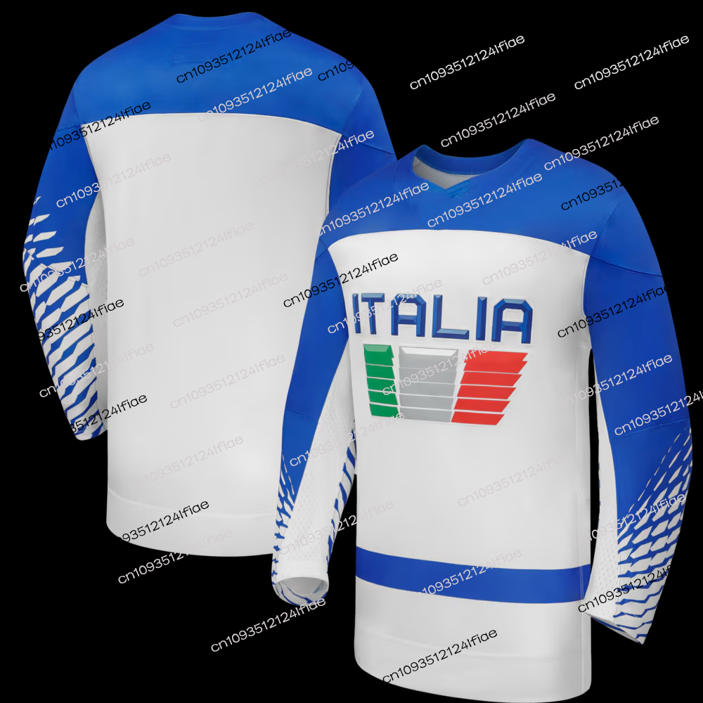 Kids Outdoor Hockey Set - 2026 Italy Mens Ice Hockey Jersey