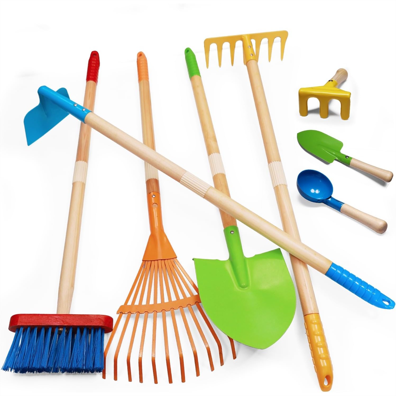 Kids Outdoor Dirt Toys - Toddler Gardening Tools, 8PCS Kids Rake