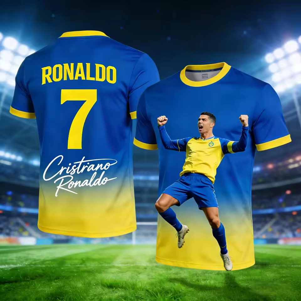 Kids Outdoor Clothing - Ronaldo Summer 3D Print Pattern Children's