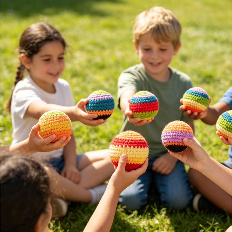 Kids Outdoor Ball - 2026 NEW 1/3/6PC Soft Handmade Outdoor