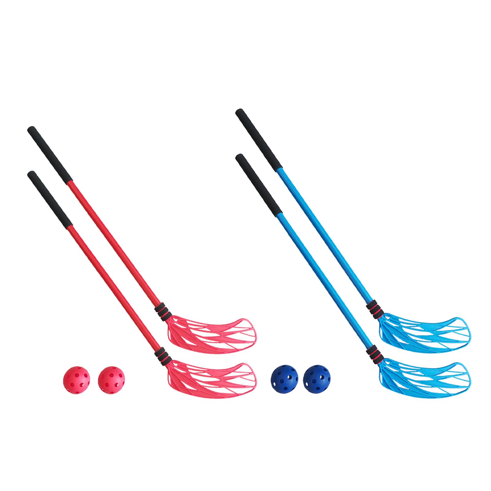Kids Outdoor Hockey Set - Plastic Kids Hockey Stick Ball Set