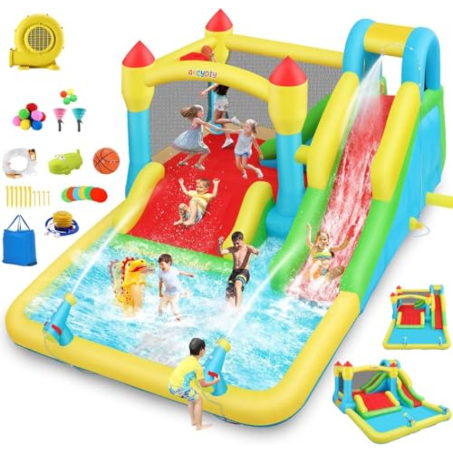 Outdoor/Indoor inflatable wate - Kids Outdoor House With Slide recensione e prezzo