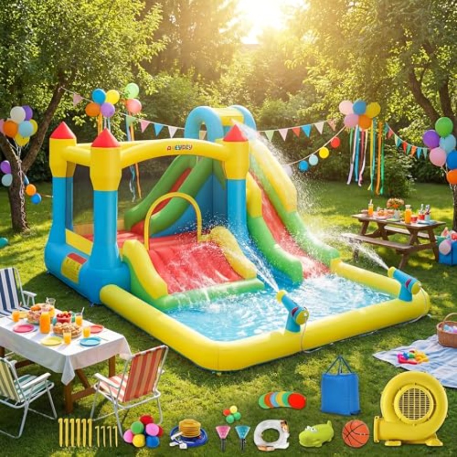 Outdoor/Indoor inflatable wate - Kids Outdoor House With Slide recensione e prezzo
