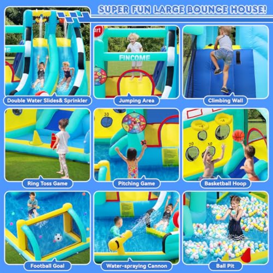 Outdoor indoor inflatable boun - Kids Outdoor House With Slide recensione e prezzo
