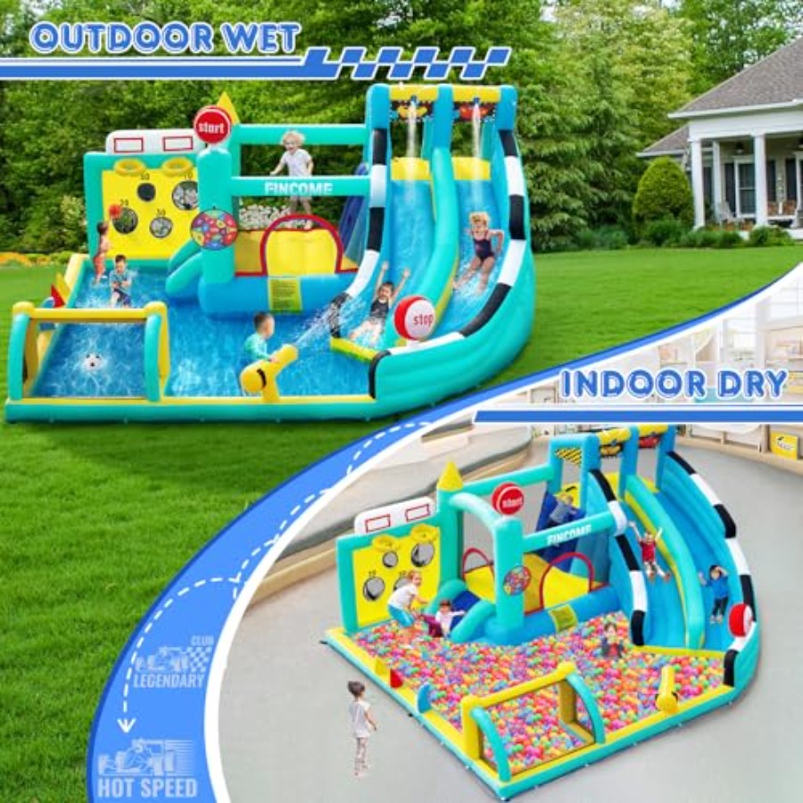 Outdoor indoor inflatable boun - Kids Outdoor House With Slide recensione e prezzo