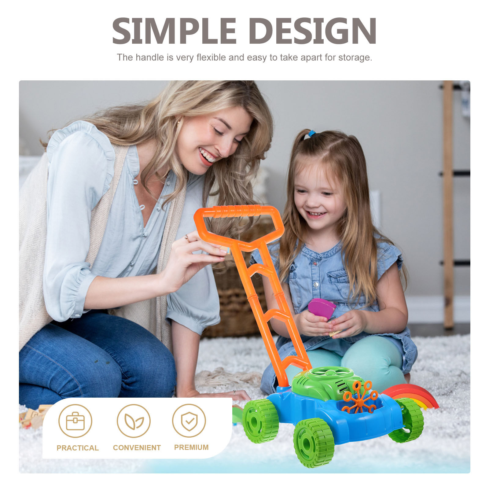 1Pcs Bubble Mower Colorful Pus - Kids Outdoor Lawn Mower recensione e prezzo
