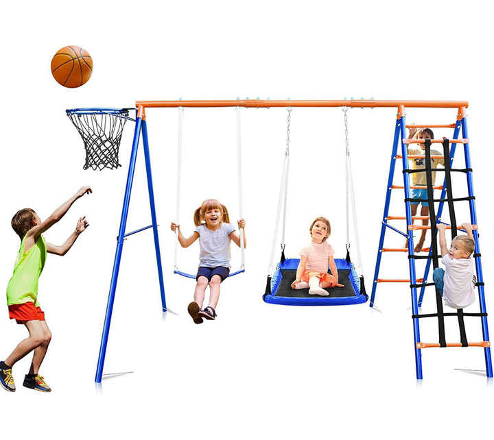 3-in-1 Kids Swing Slide Climbi - Kids Outdoor Swing Set With Slide recensione e prezzo