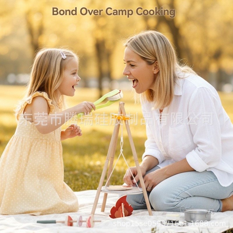 Wooden Outdoor Campfire BBQ Gr - Kids Outdoor Kitchen Set recensione e prezzo