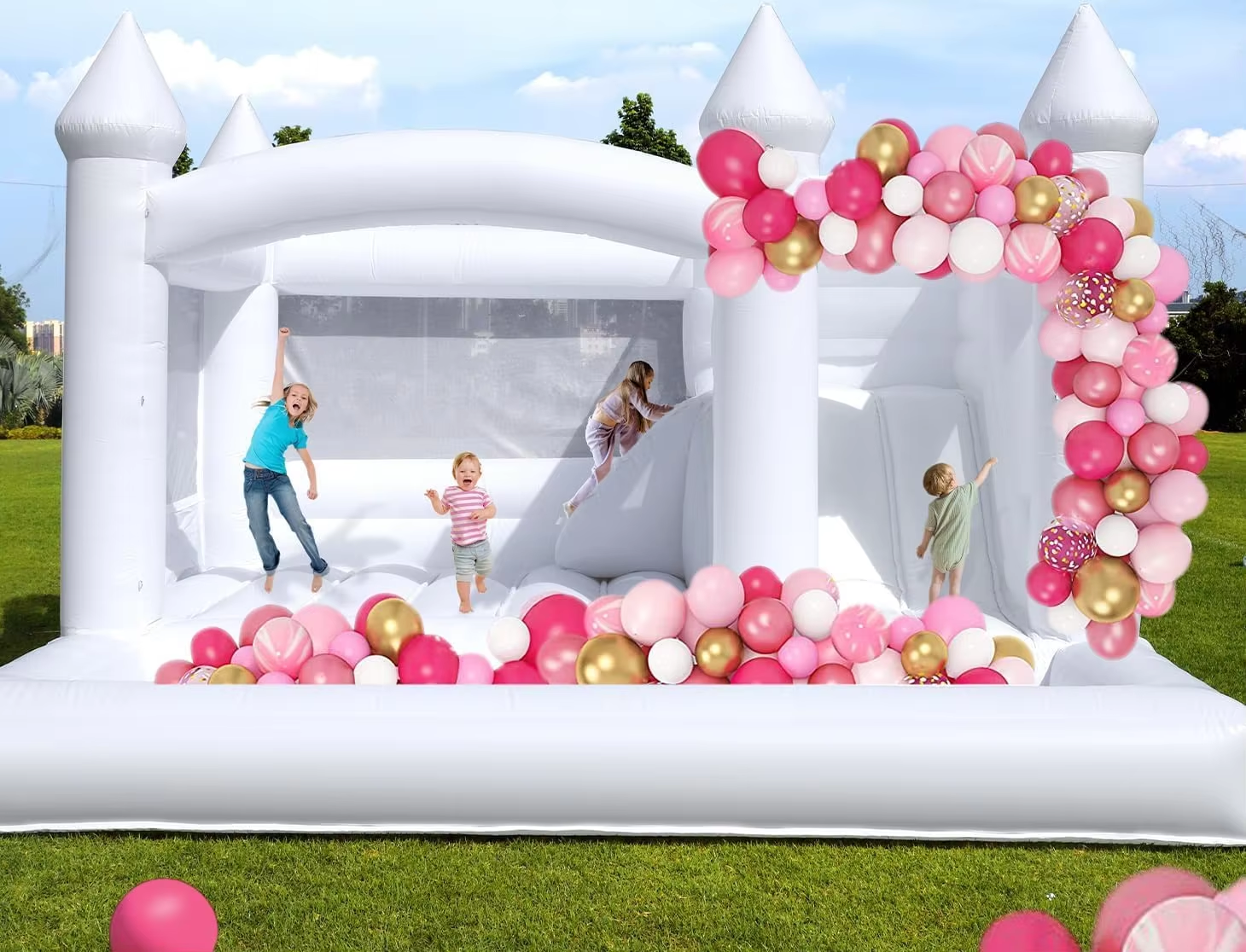 White Bounce House for Kids an - Kids Outdoor Ball recensione e prezzo