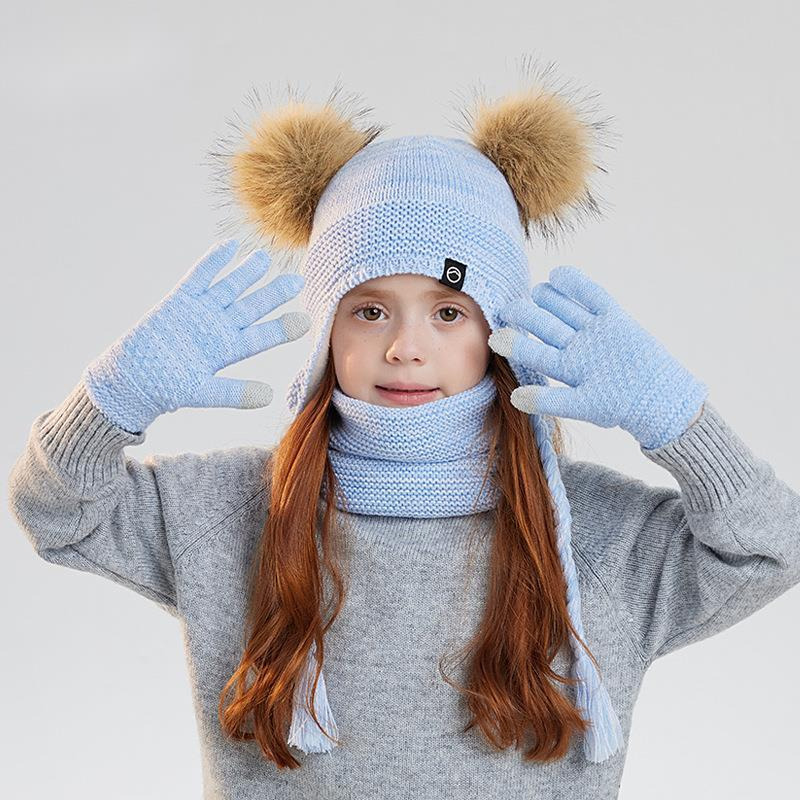 Winter Pom Pom Children Hats S - Kids Outdoor Gloves recensione e prezzo
