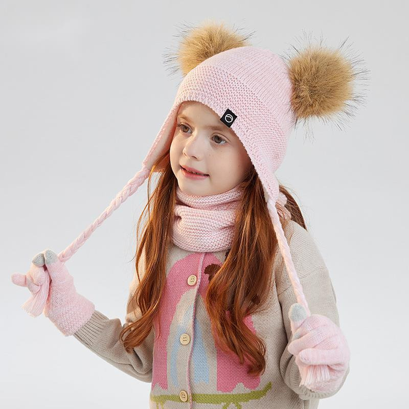 Winter Pom Pom Children Hats S - Kids Outdoor Gloves recensione e prezzo