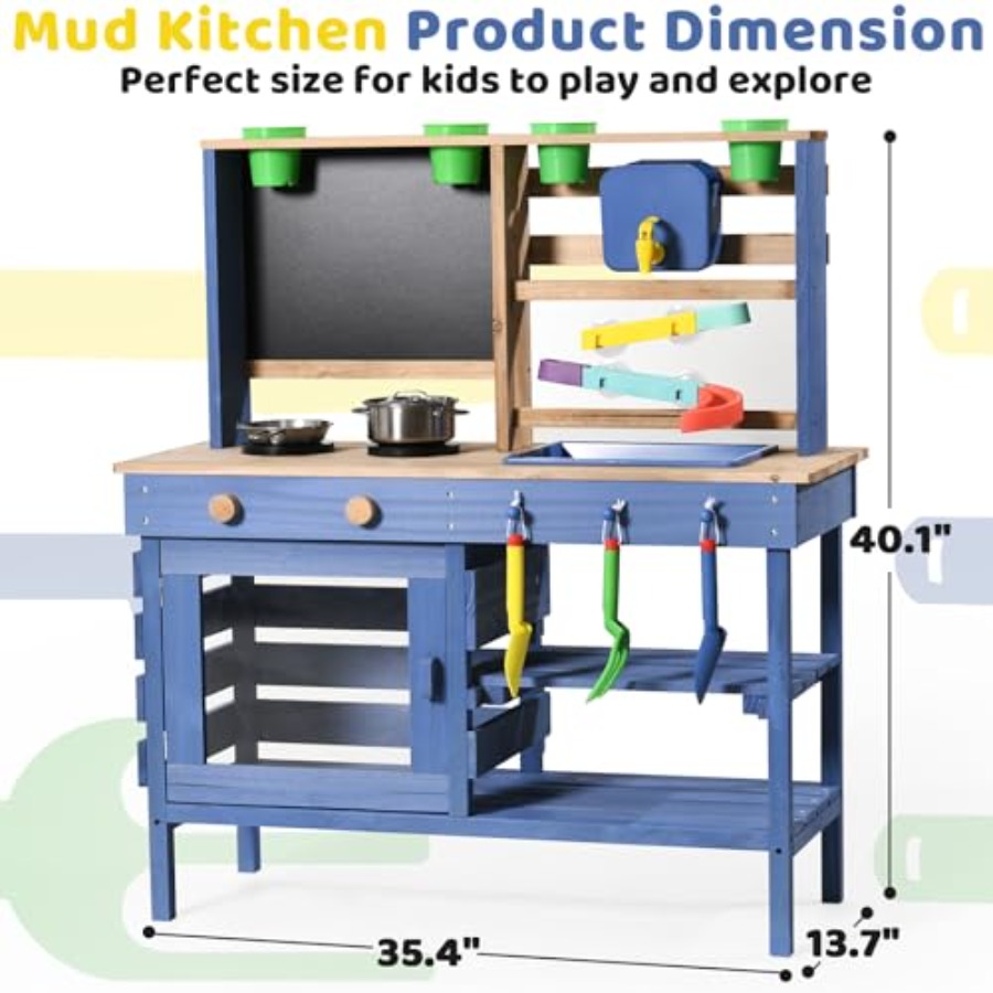 Outdoor mud kitchen for kids:  - Kids Outdoor Kitchen Set recensione e prezzo