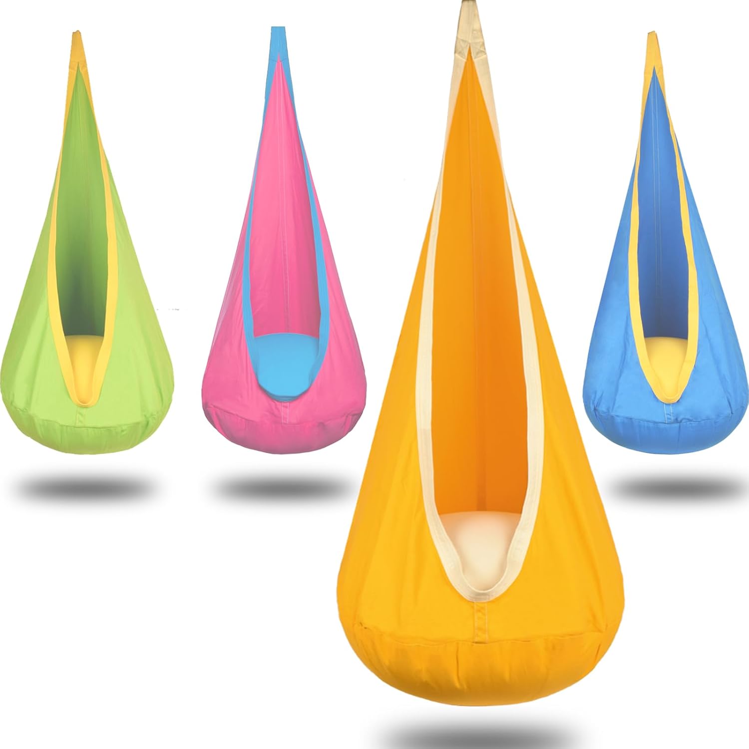 Kids Pod Swing Hanging Seat Ch - Kids Yellow Outdoor Chair recensione e prezzo