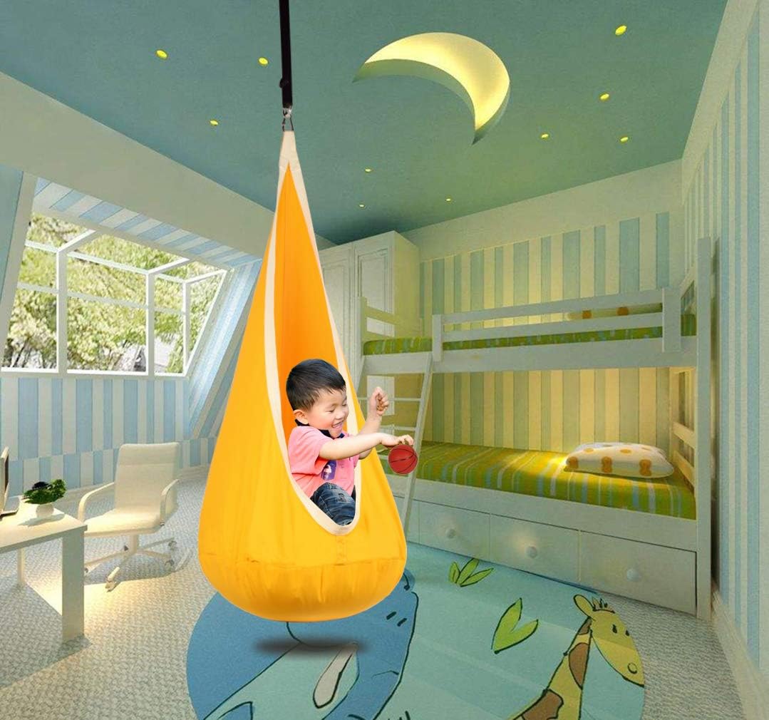 Kids Pod Swing Hanging Seat Ch - Kids Yellow Outdoor Chair recensione e prezzo