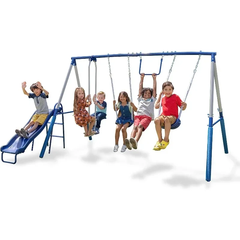 ez Swing Set - Outdoor Heavy-D - Kids Outdoor Swing Set With Slide recensione e prezzo