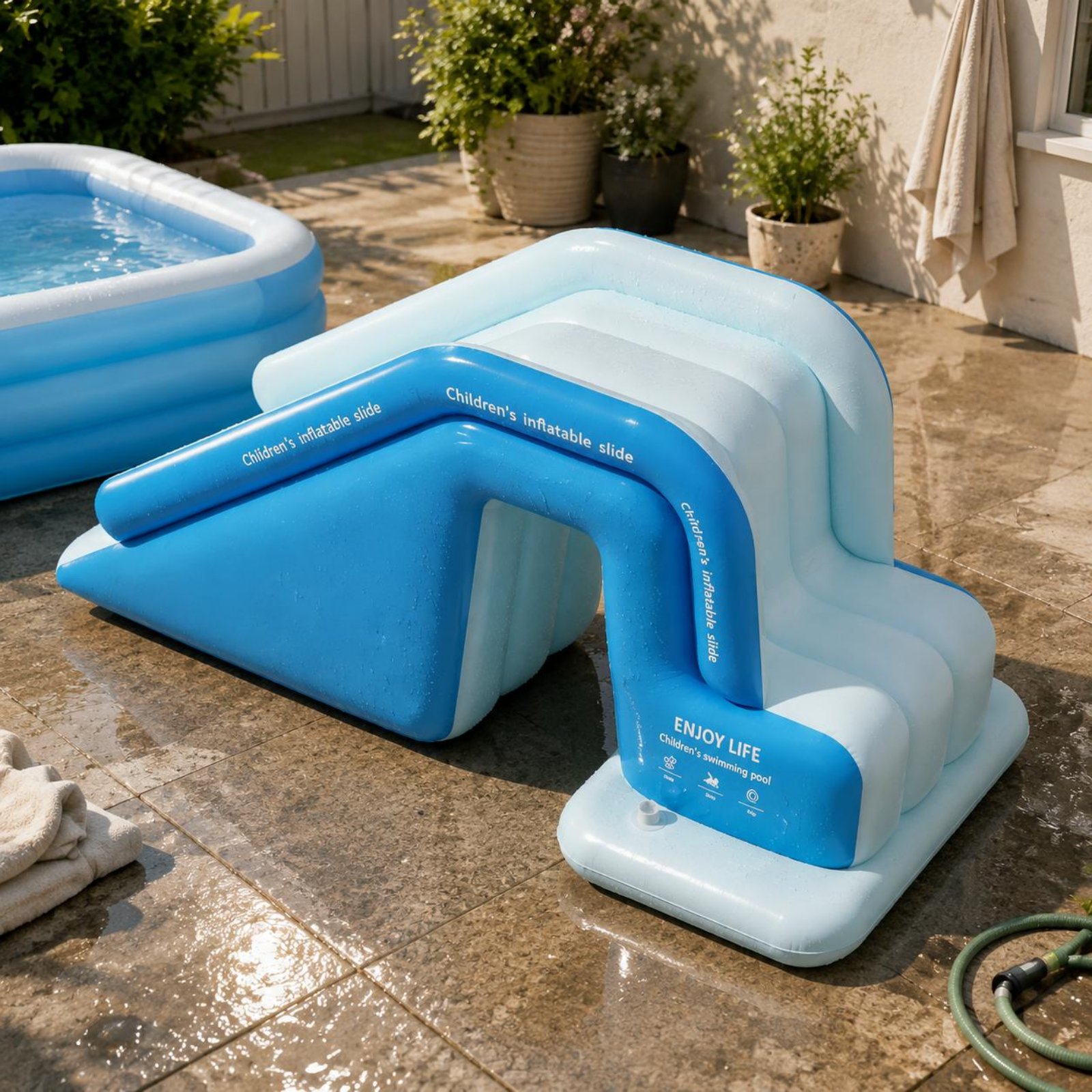 Inflatable Pool Slide Foldable - Kids Outdoor Water Park recensione e prezzo