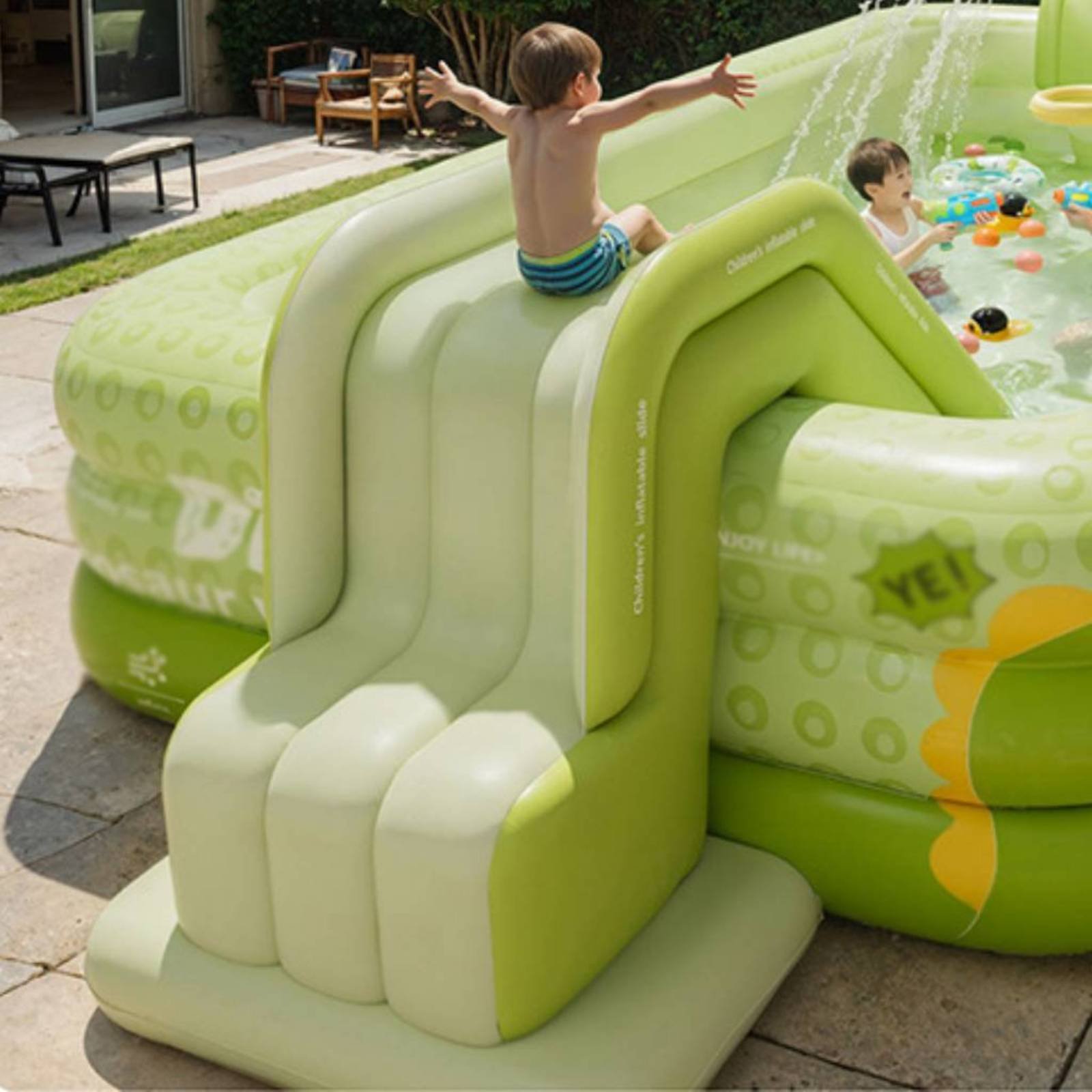 Inflatable Pool Slide Foldable - Kids Outdoor Water Park recensione e prezzo