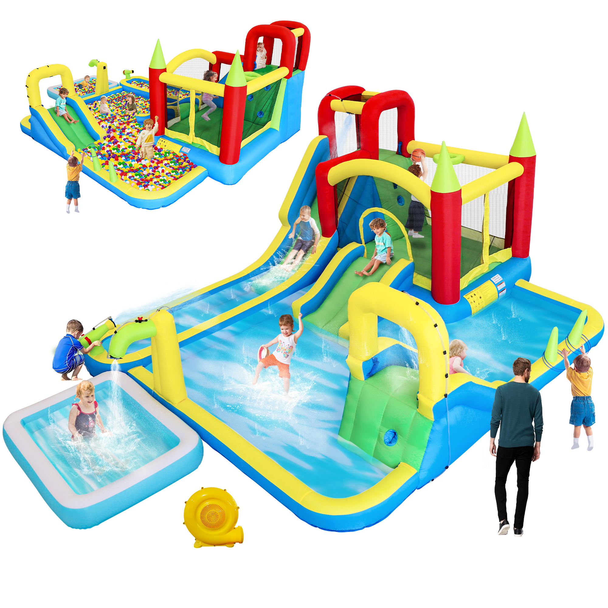 11-in-1 Inflatable Water Slide - Kids Outdoor Water Park recensione e prezzo