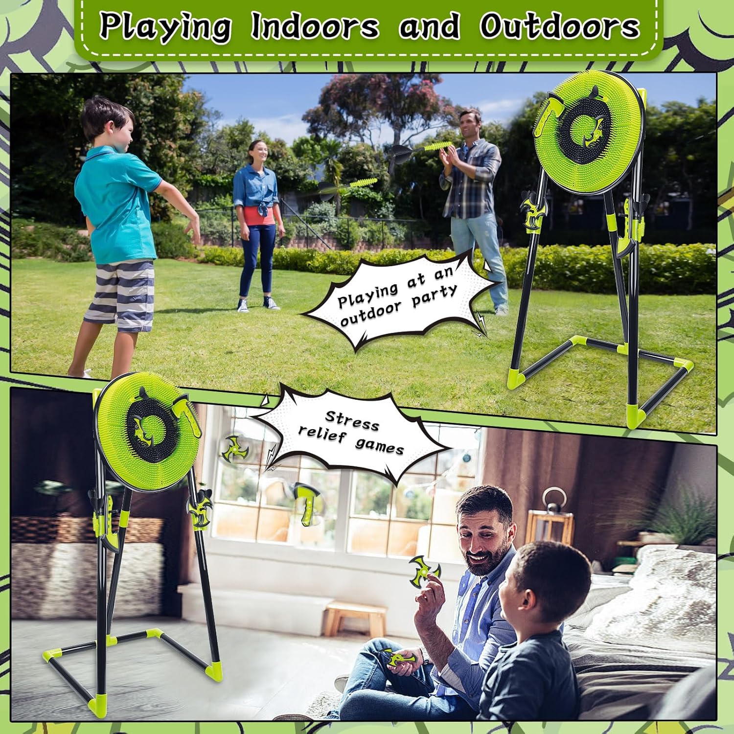 4 in 1 Axe Throwing Target Set - Kids Outdoor Ninja Set recensione e prezzo