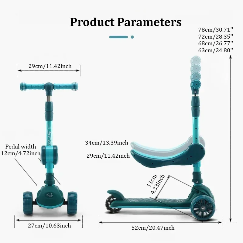 2-in-1 Kids Kick Scooter with  - Kids Outdoor Ride On recensione e prezzo
