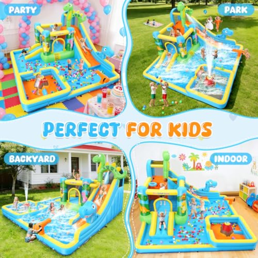 Outdoor backyard inflatable wa - Kids Outdoor House With Slide recensione e prezzo