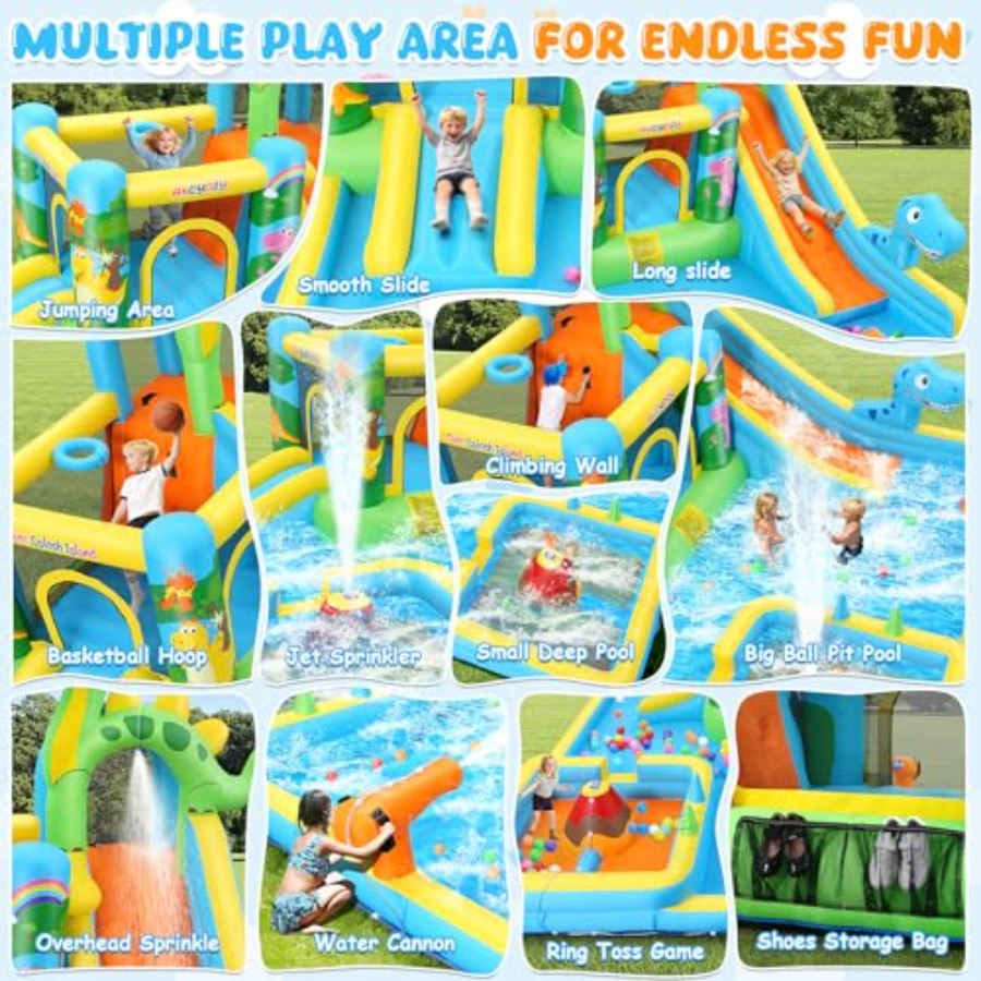 Outdoor backyard inflatable wa - Kids Outdoor House With Slide recensione e prezzo