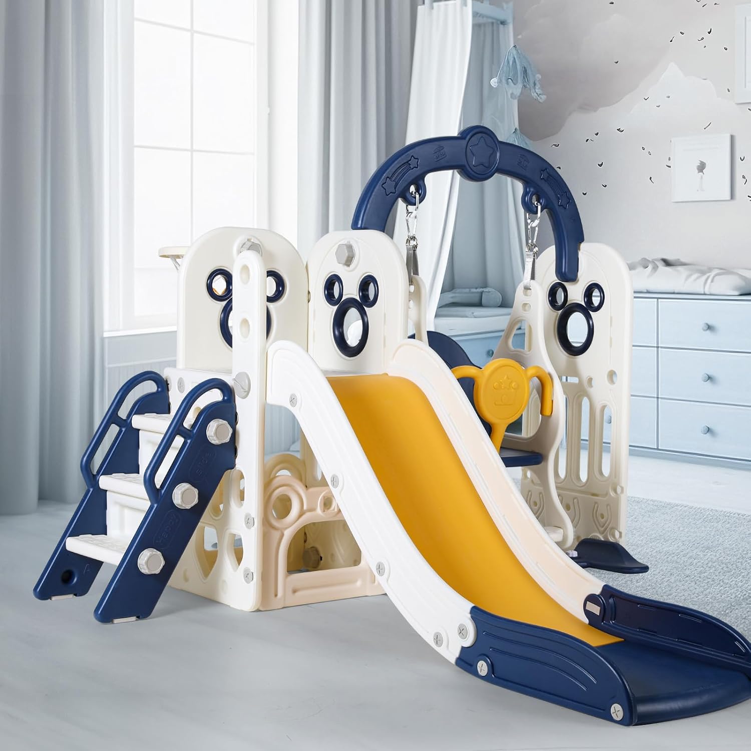 Swing Slide for Kids, 6 in 1 S - Kids Outdoor Swing Set With Slide recensione e prezzo