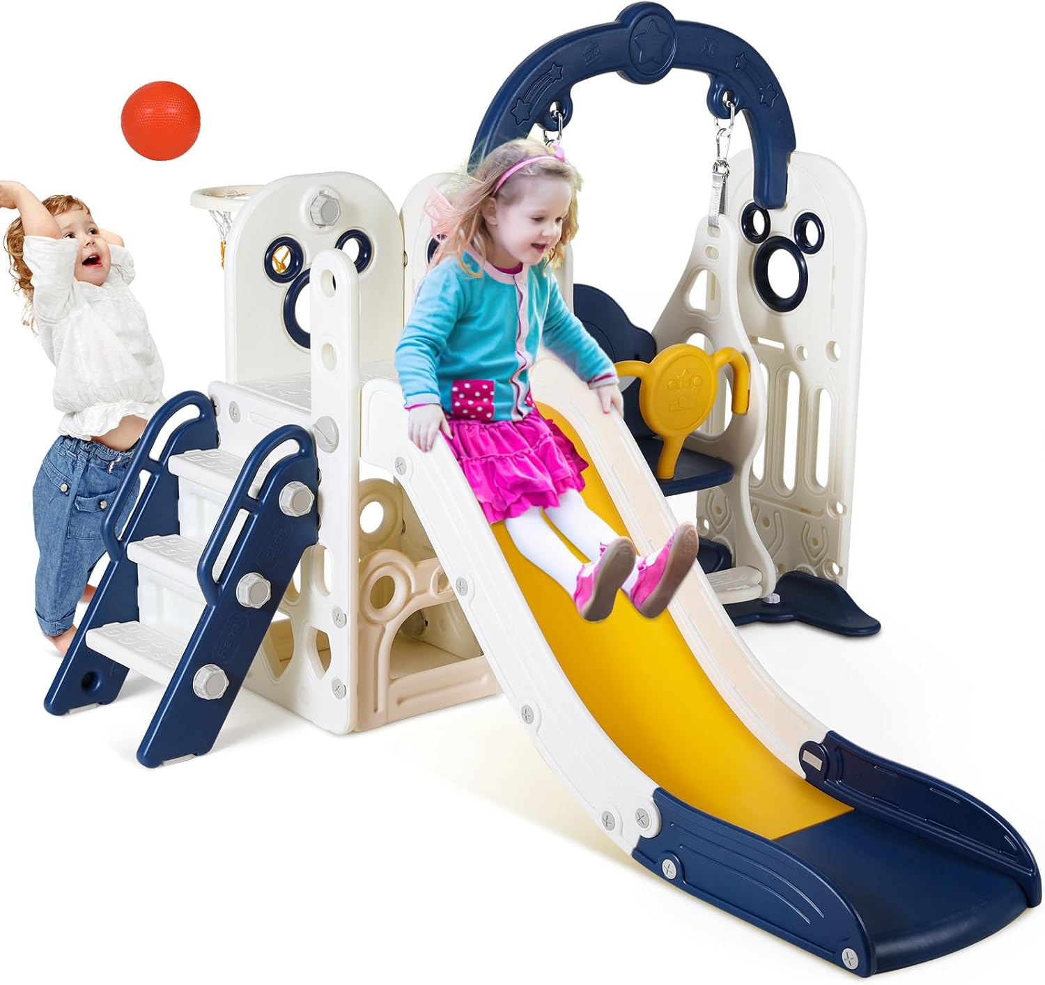Swing Slide for Kids, 6 in 1 S - Kids Outdoor Swing Set With Slide recensione e prezzo