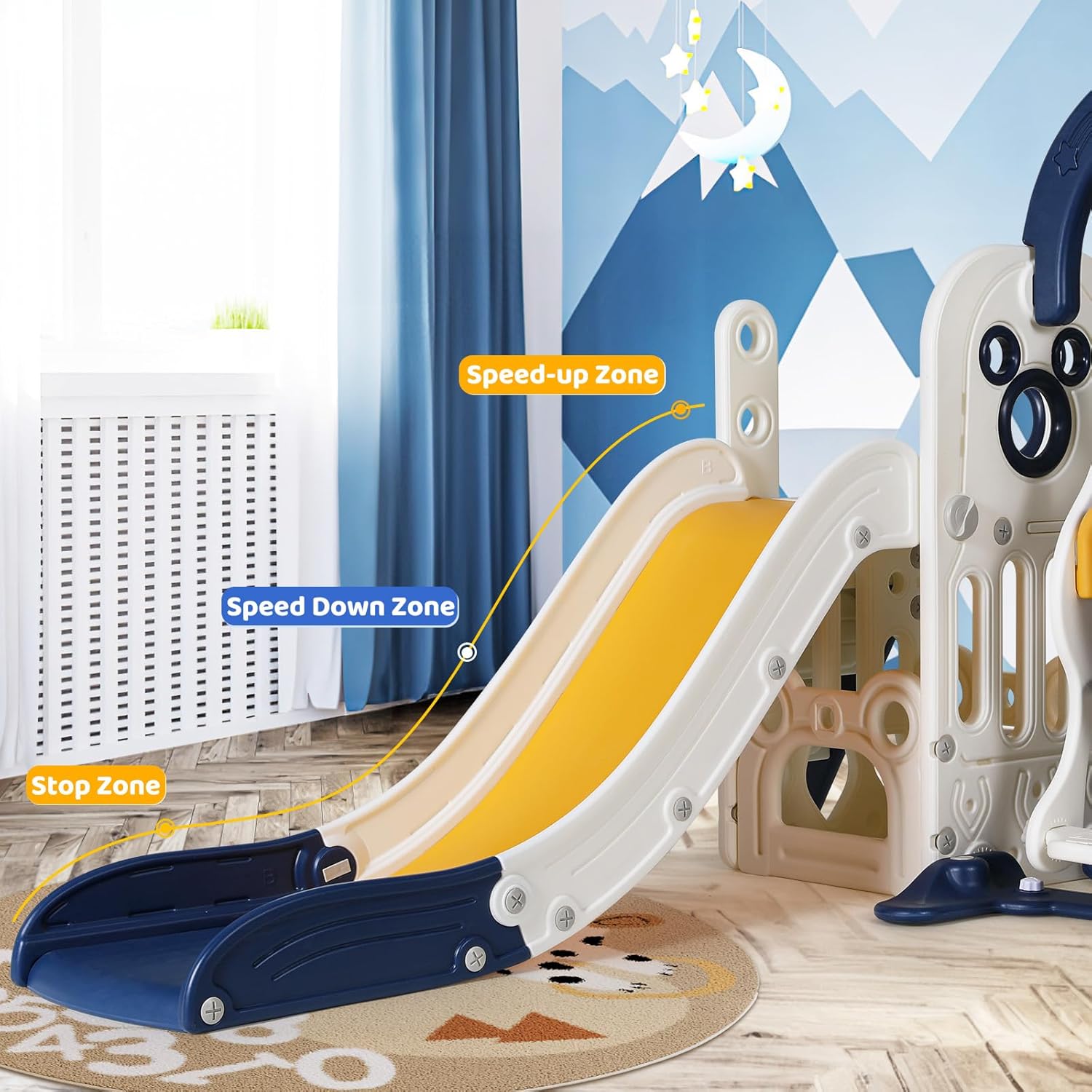 Swing Slide for Kids, 6 in 1 S - Kids Outdoor Swing Set With Slide recensione e prezzo