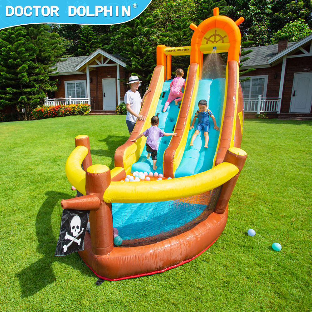 Doctor Dolphin Pirate Ship Out - Kids Outdoor House With Slide recensione e prezzo