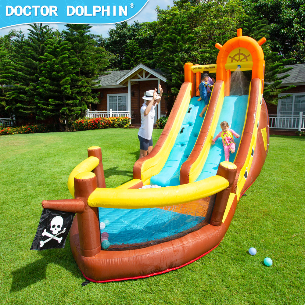 Doctor Dolphin Pirate Ship Out - Kids Outdoor House With Slide recensione e prezzo