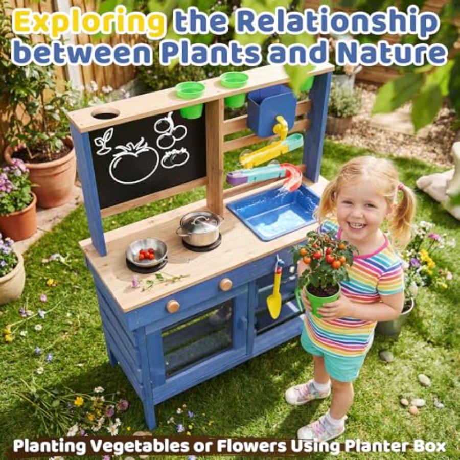Outdoor mud kitchen for kids:  - Kids Outdoor Kitchen Set recensione e prezzo