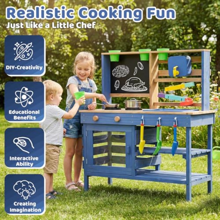 Outdoor mud kitchen for kids:  - Kids Outdoor Kitchen Set recensione e prezzo