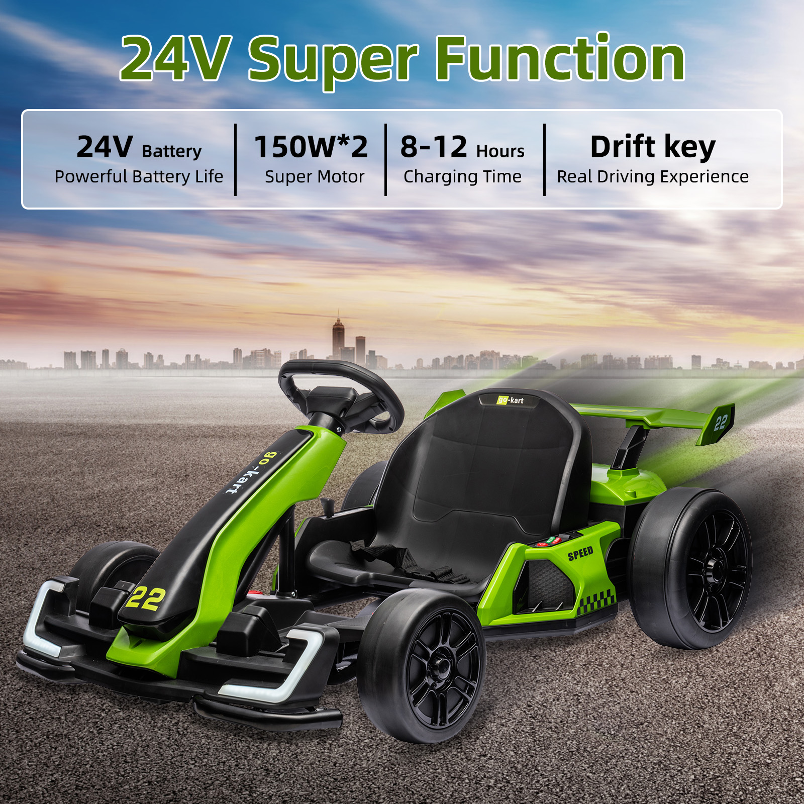 24V Kids Electric Go Kart with - Kids Outdoor Ride On recensione e prezzo
