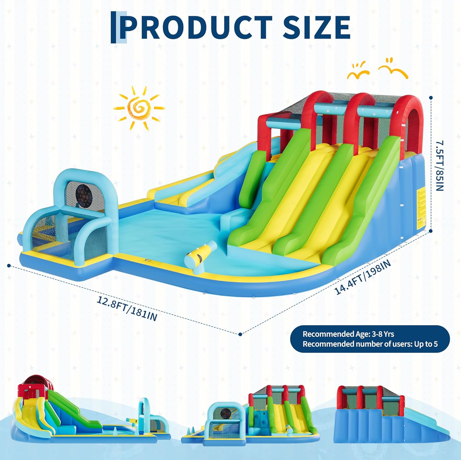 Inflatable Bounce House Oxford - Outdoor Kids In An Indoor World recensione e prezzo