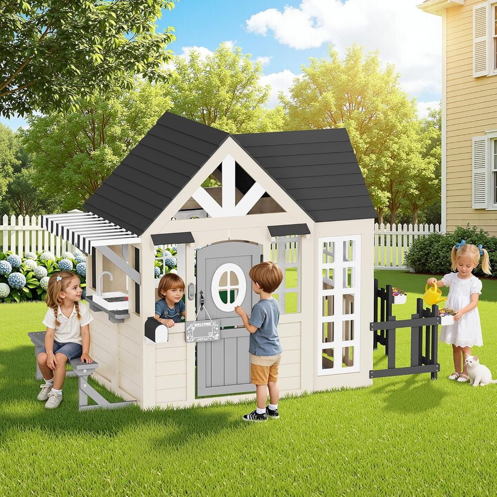 Albott Kids Outdoor Wooden Pla - Kids Outdoor Kitchen Set recensione e prezzo