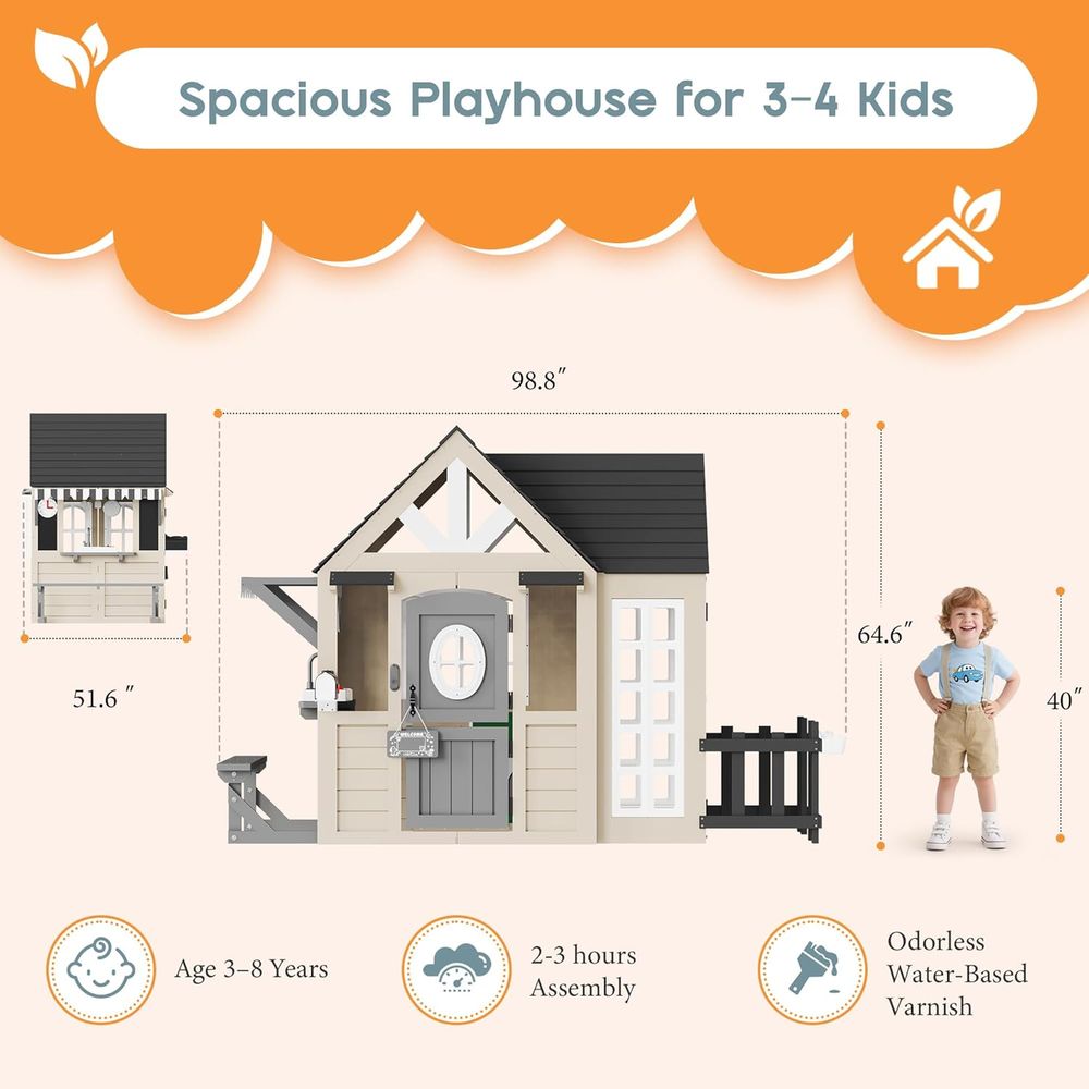Albott Kids Outdoor Wooden Pla - Kids Outdoor Kitchen Set recensione e prezzo