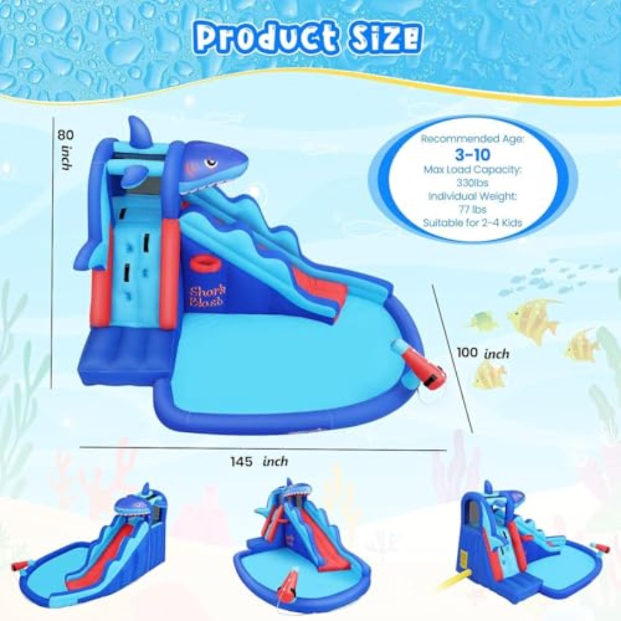 Outdoor/Indoor inflatable wate - Kids Outdoor House With Slide recensione e prezzo