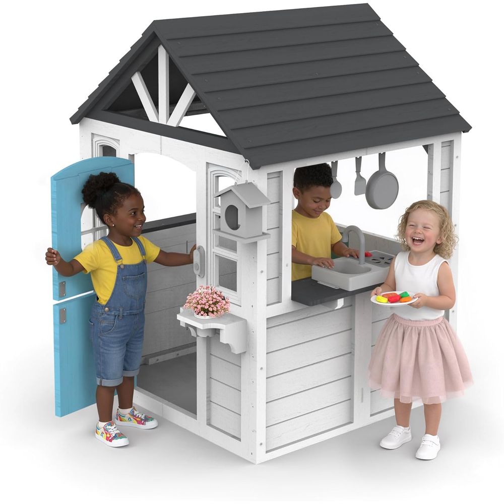 White Cedar Kids Playhouse: In - Kids Outdoor Kitchen Set recensione e prezzo