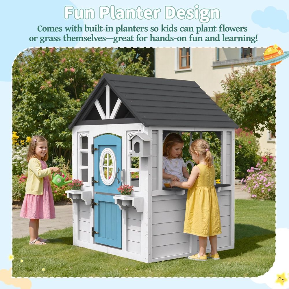 White Cedar Kids Playhouse: In - Kids Outdoor Kitchen Set recensione e prezzo