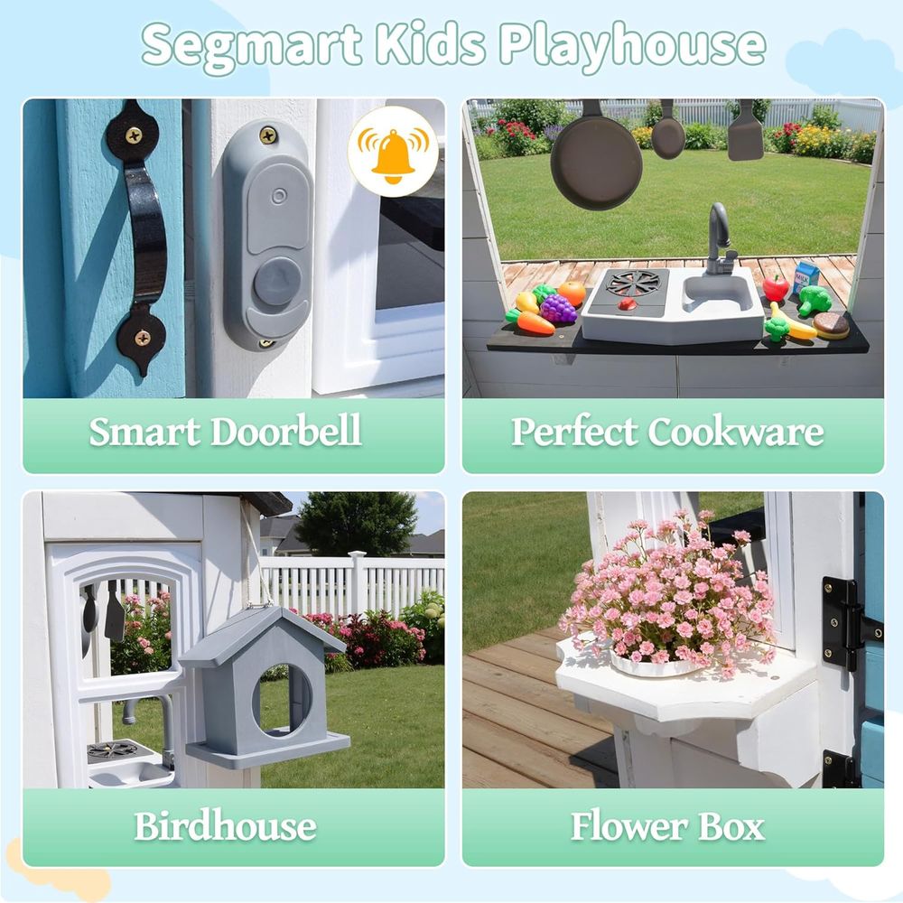 White Cedar Kids Playhouse: In - Kids Outdoor Kitchen Set recensione e prezzo
