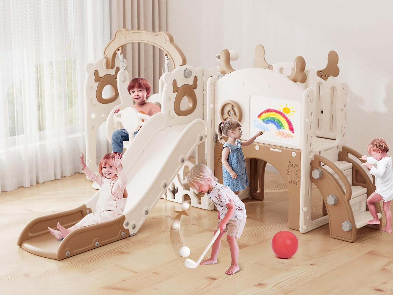 13-in-1 Toddler Slide and Swin - Kids Outdoor Swing Set With Slide recensione e prezzo