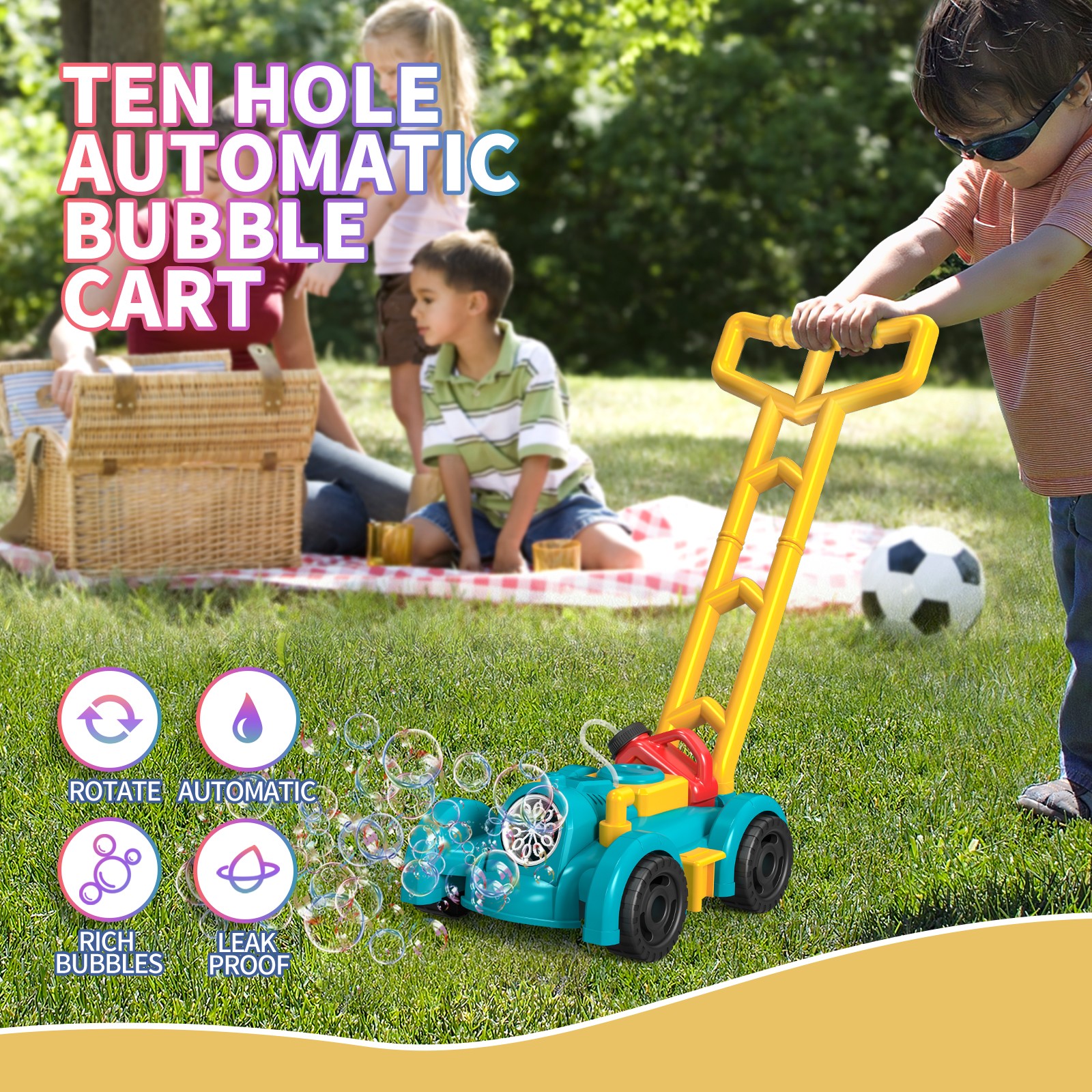 Fully Automatic Trolley Bubble - Kids Outdoor Lawn Mower recensione e prezzo