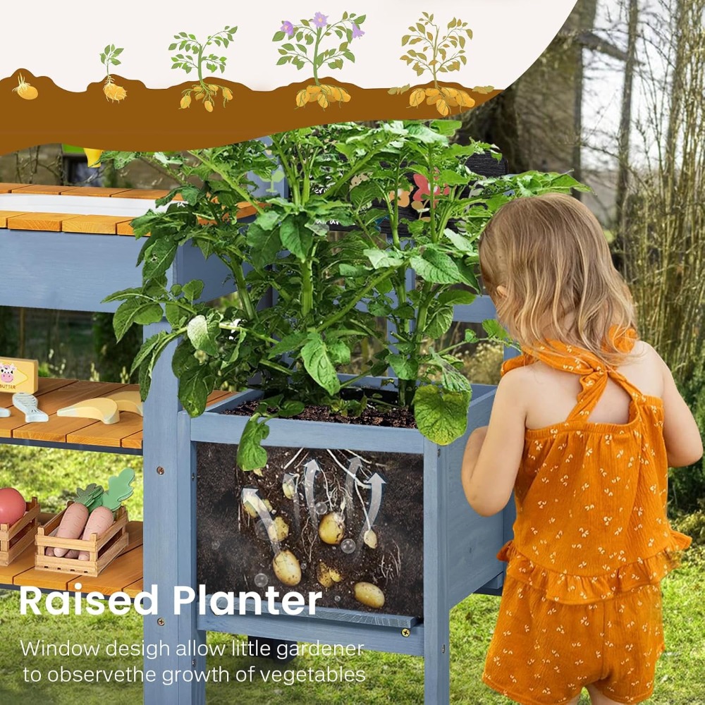 US Shipping Mud Kitchen for Ki - Kids Outdoor Kitchen Set recensione e prezzo