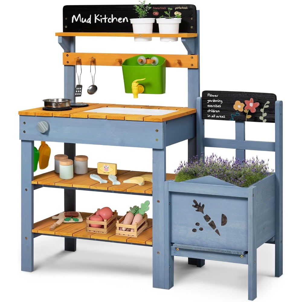 US Shipping Mud Kitchen for Ki - Kids Outdoor Kitchen Set recensione e prezzo
