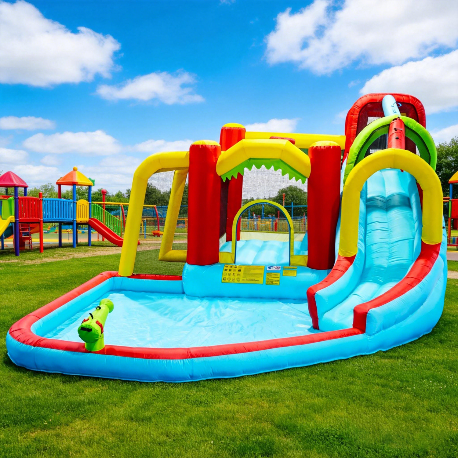 7in1 Inflatable Water Slide Pa - Kids Outdoor House With Slide recensione e prezzo
