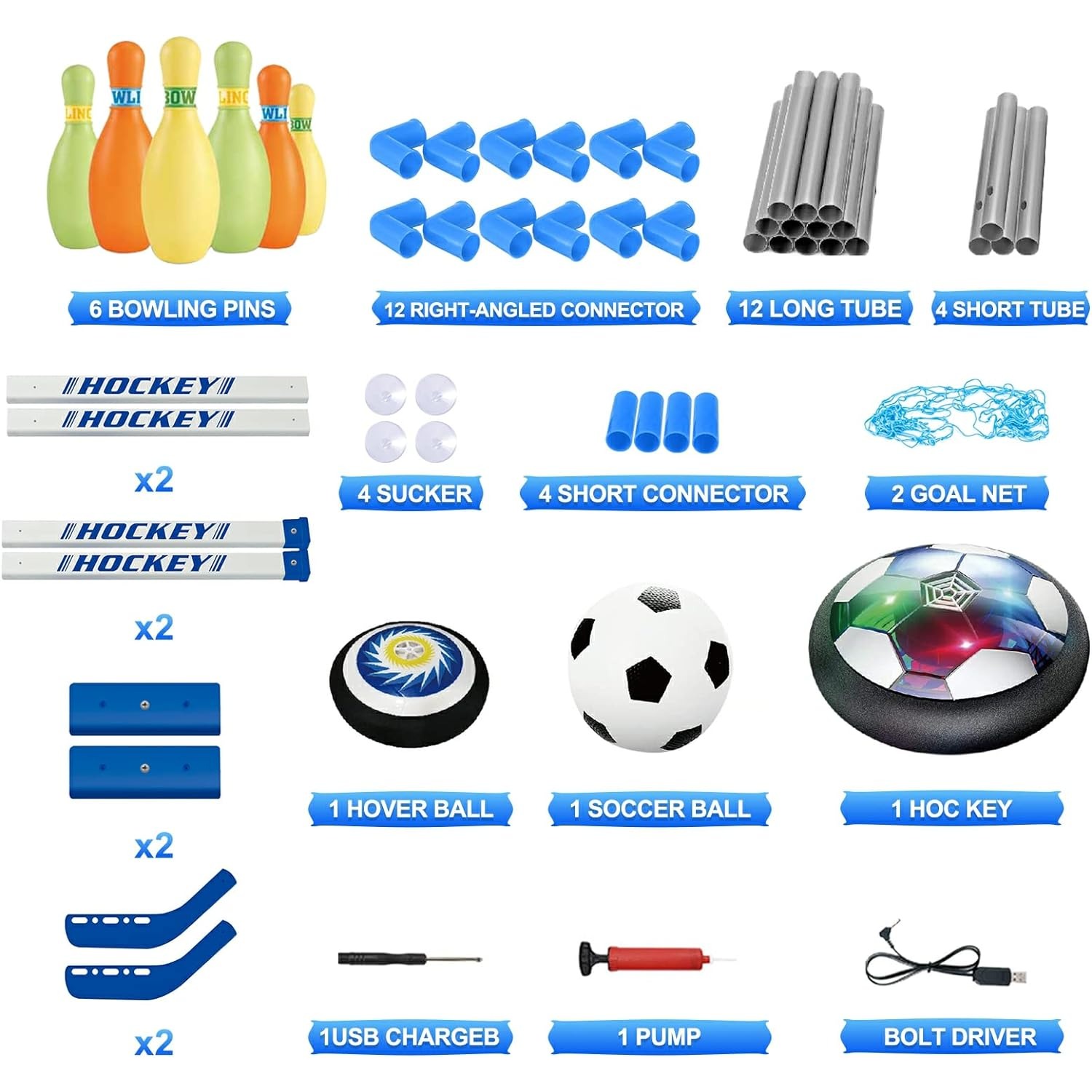3-in-1 Hover Soccer Ball Hocke - Kids Outdoor Hockey Set recensione e prezzo