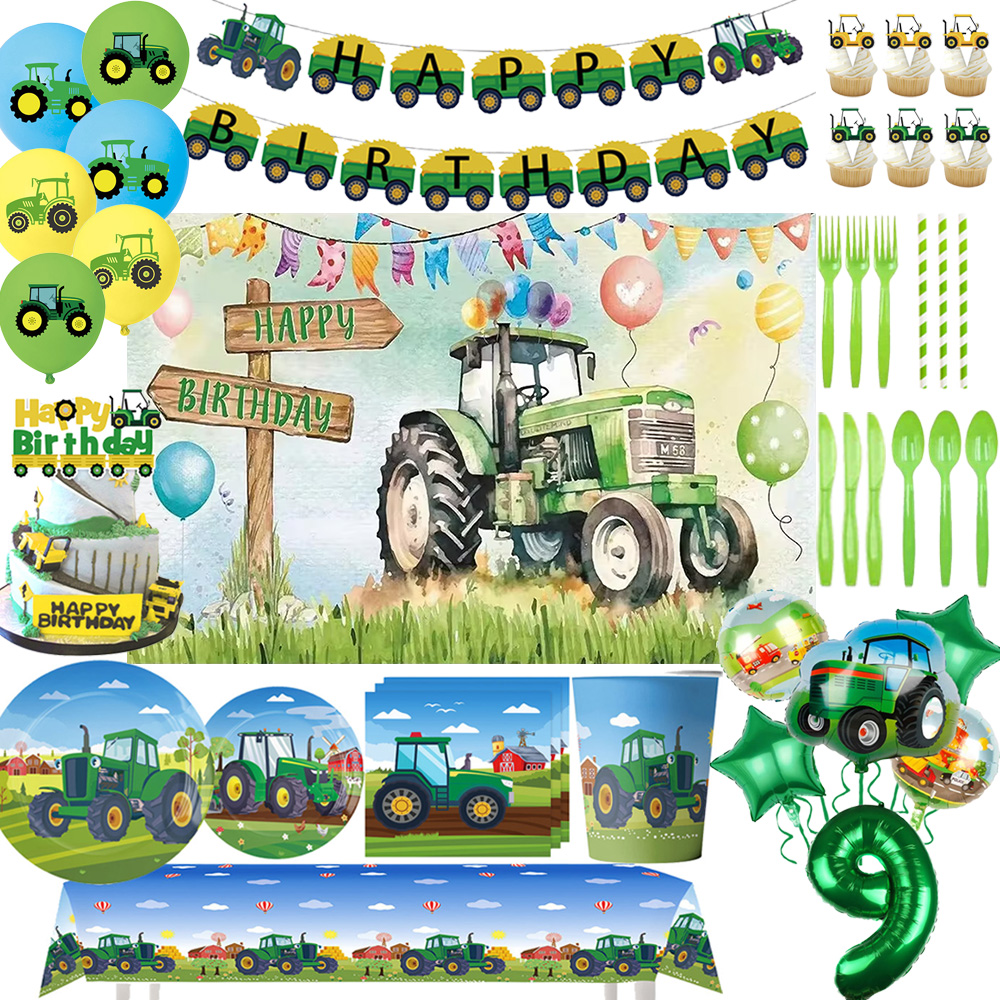 Green Farm Tractor Birthday Pa - Kids Outdoor Digger recensione e prezzo