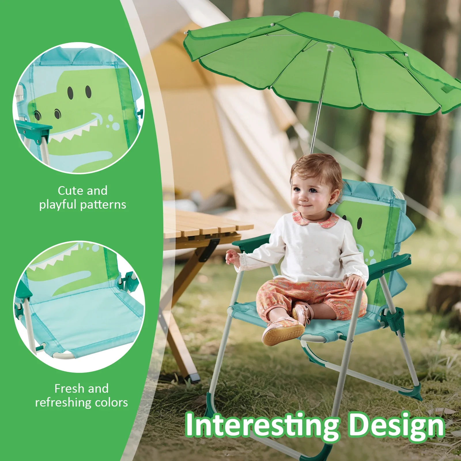 Kids Folding Beach Chair With  - Kids Outdoor Bean Bag Chair recensione e prezzo